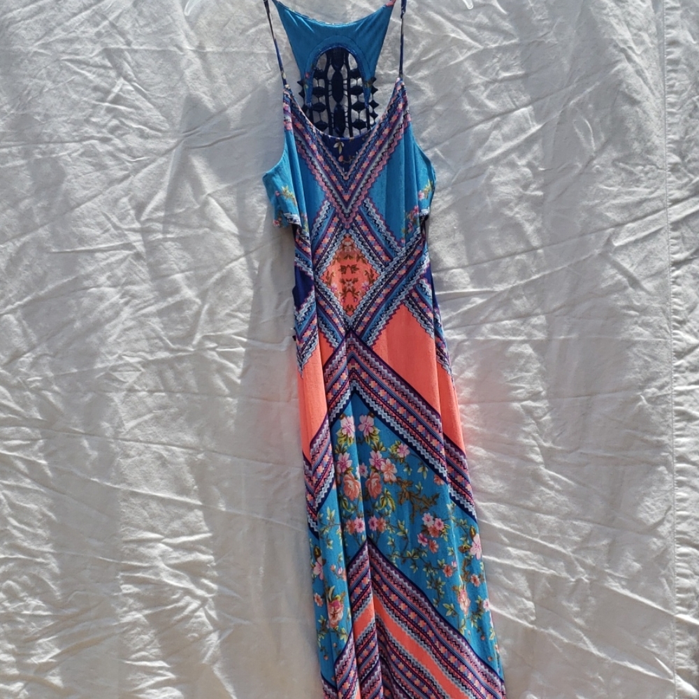 Sexy colorful maxi dress
